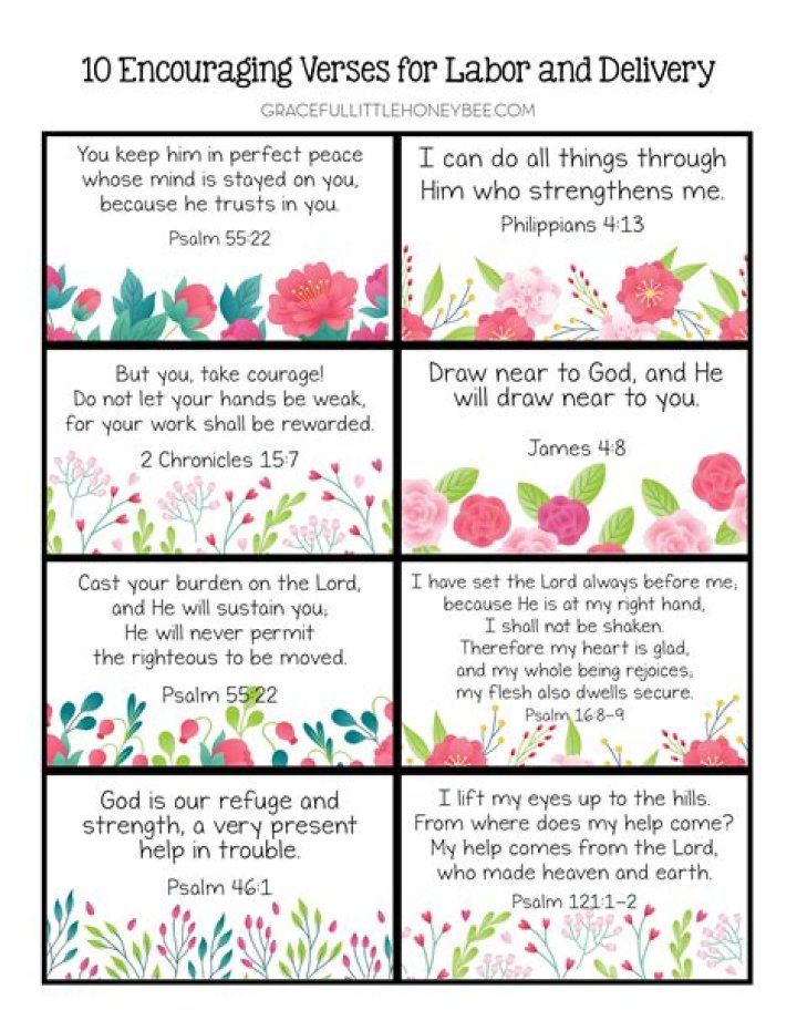10 Encouraging Verses for Labor and Delivery Graceful Little Honey Bee