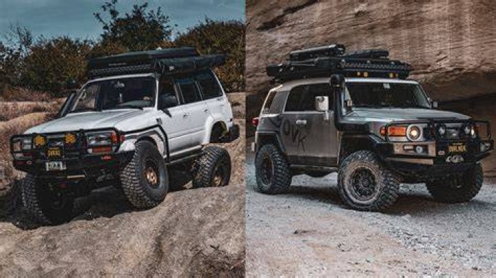A parked Land Cruiser A parked Land Cruiser