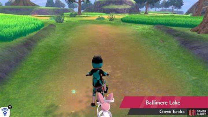 Ballimere Lake area on the map in the Pokemon Sword & Shield Crown Tundra DLC