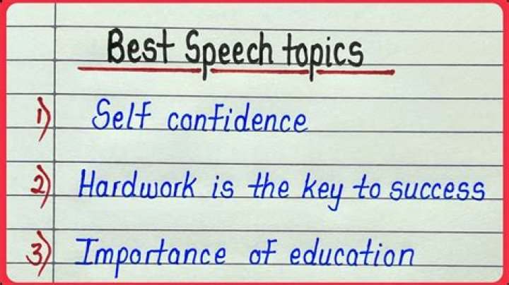 Best topics for speech Best topics for speech