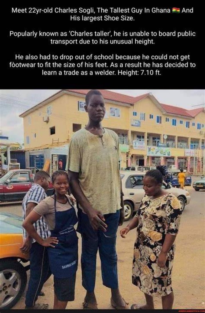 Charles Sogli: Boy Touted as Ghana's Tallest Man Receives Royalty Treatment in Plush Hotel