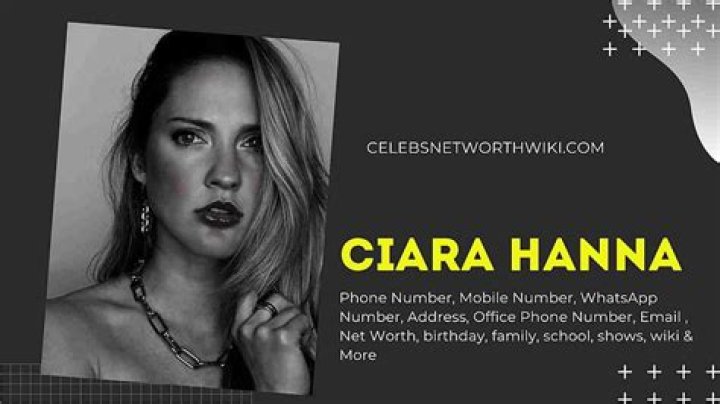 Ciara Hanna Phone Number Texting Number Contact Number Mobile