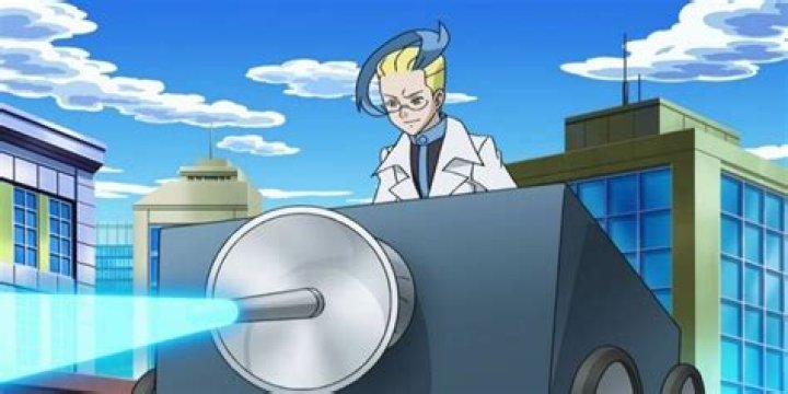 Colress firing a laser in the Pok&eacute;mon Best Wishes anime
