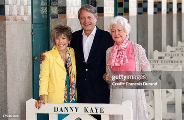 Danny Kaye, daughter Dena and wife Sylvia Fine on the set of The