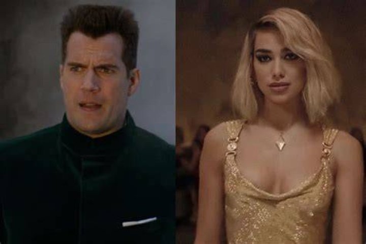 Dua Lipa and Henry Cavill embracing in Argylle Movie