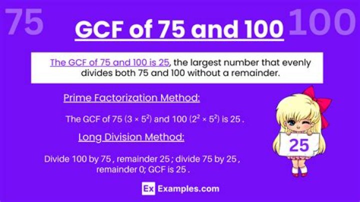 GCF of 75 and 25
