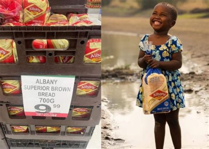 Girl running with Albany bread in TikTok video