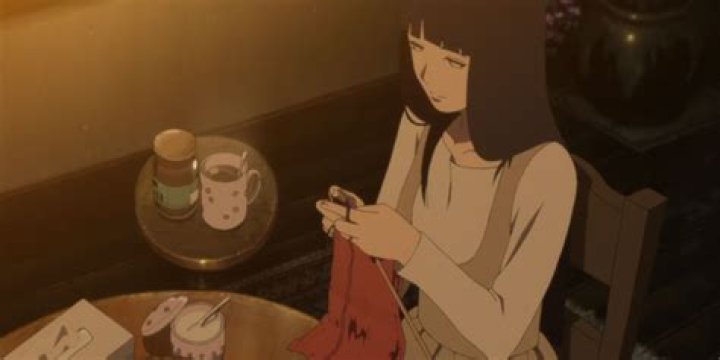 Hinata knits a scarf in The Last Naruto The Movie