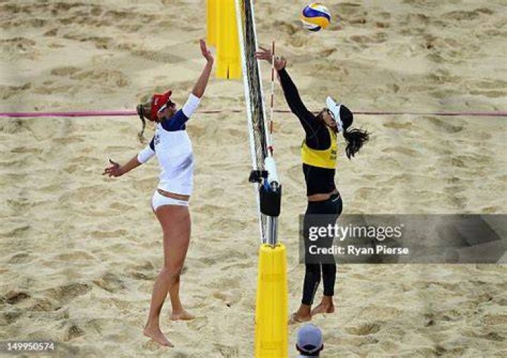 Juliana Silva of Brazil during the Women's Beach Volleyball Juliana Silva of Brazil during the Women's Beach Volleyball