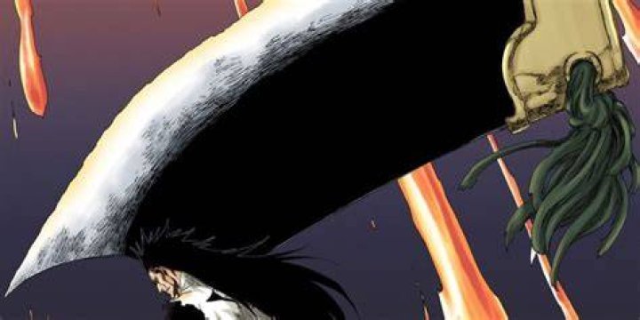 Kenpachi carrying Nozarashi on his shoulder in Bleach