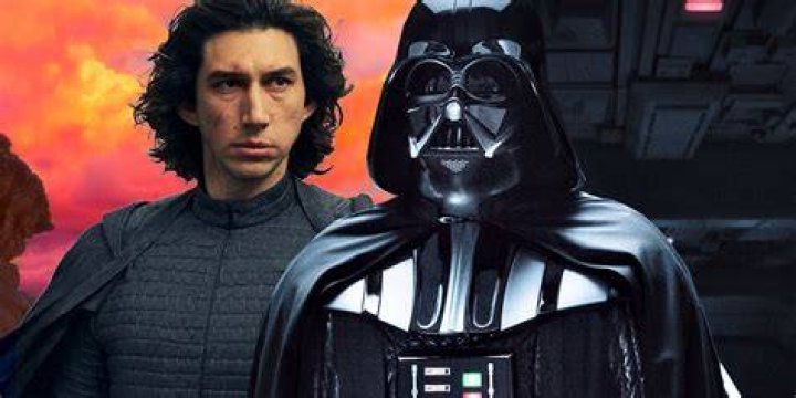 Kylo Ren and Darth Vader's helmet in The Force Awakens.