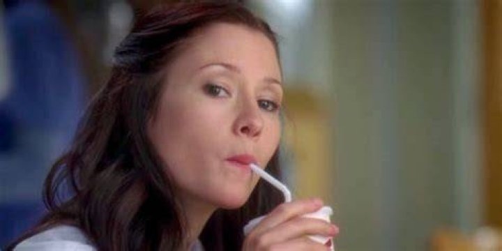 Lexie Grey drinking a juice box