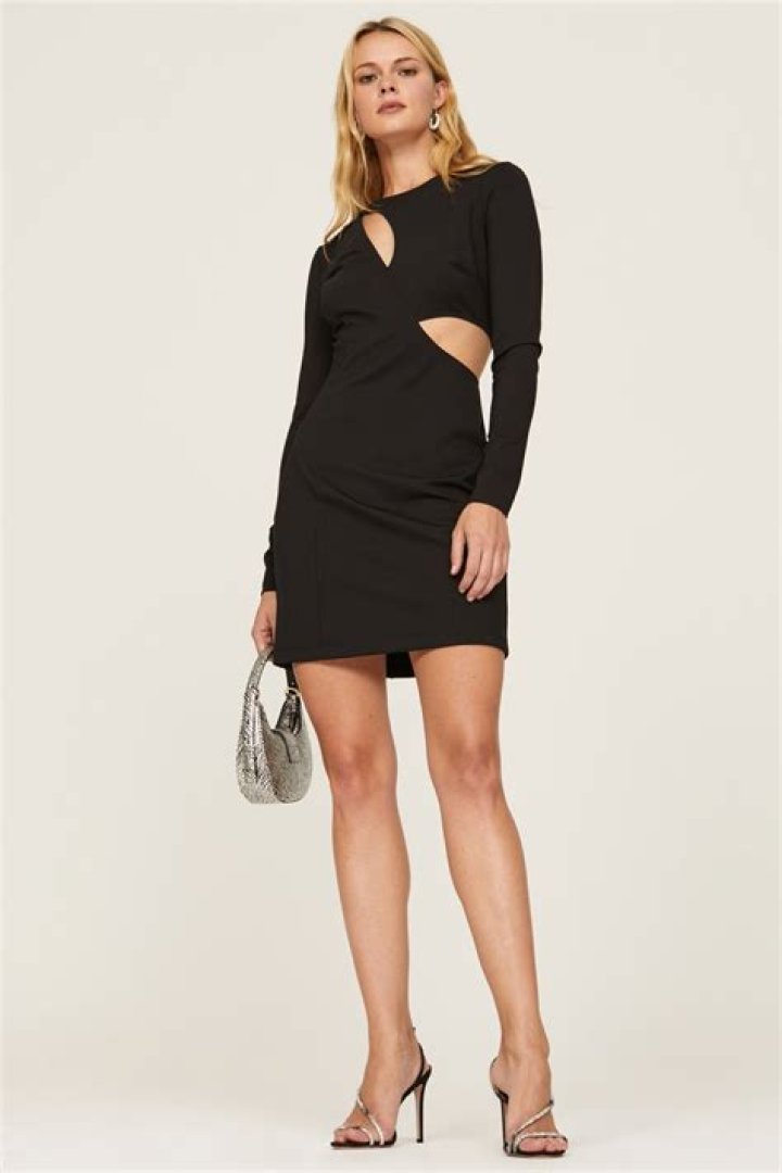 Melissa Black Cutout Dress for New York Fashion Week The