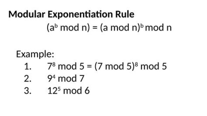 Modular Exponentiation 3^4mod11