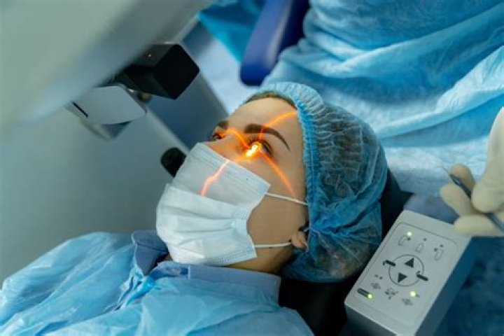 New Eye Laser clinic 'Laserklinik' Dr. Toka sign on building, Sopron