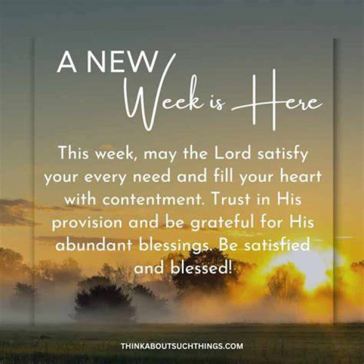 New week blessings New week blessings