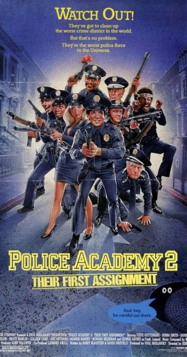 Police Academy 2 cast members in a poster