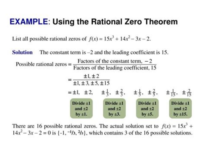 rational zero theorem