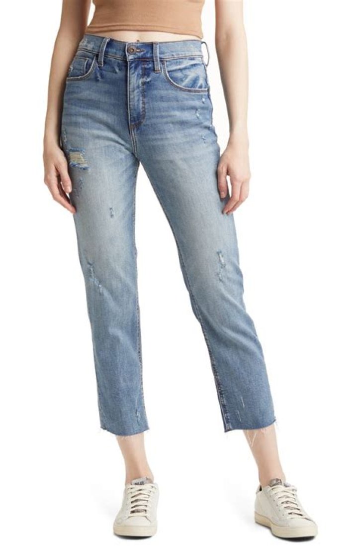 Raw Hem Crop Straight Leg