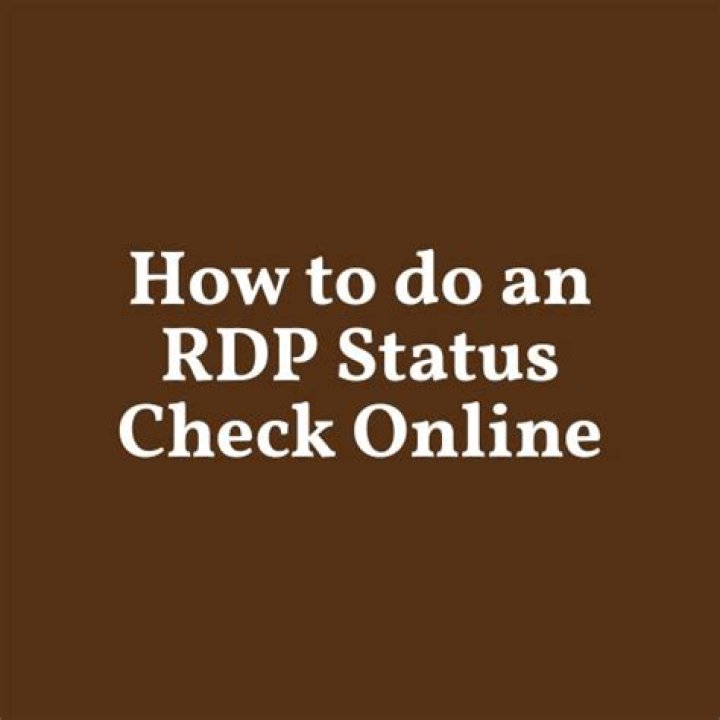 RDP status check online today