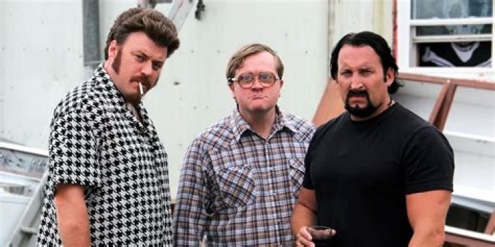 Ricky from Trailer Park Boys riding a rocket and flipping the bird