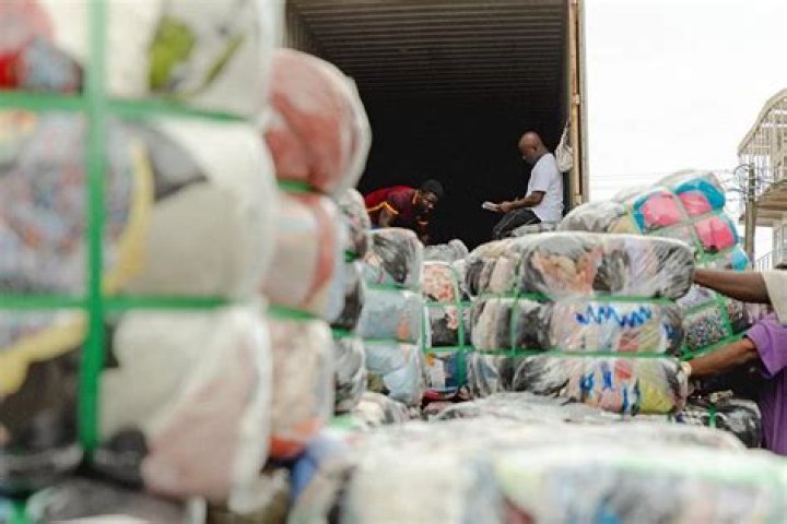 Second-hand clothing bales