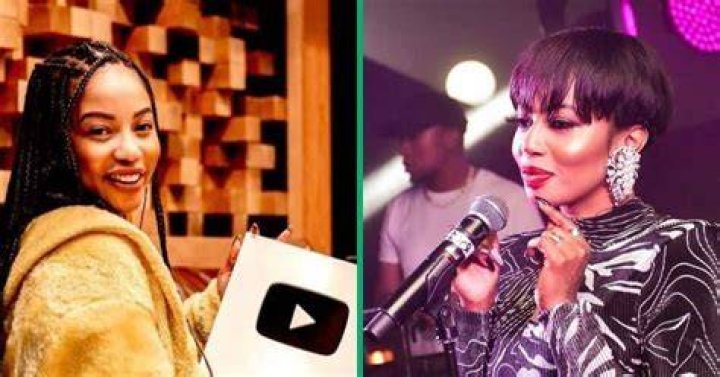 Singer Kelly Khumalo after receiving her YouTube plaque for 100 000 subscribers.