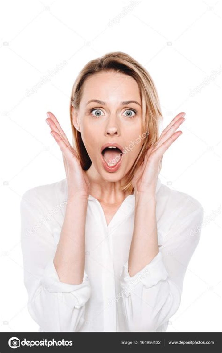 Stock photo of a shocked woman and an entrance to the SABC office