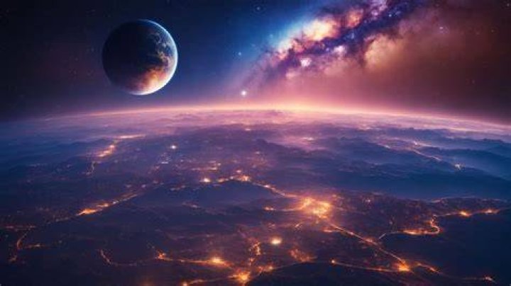 Vivid galaxy and angels