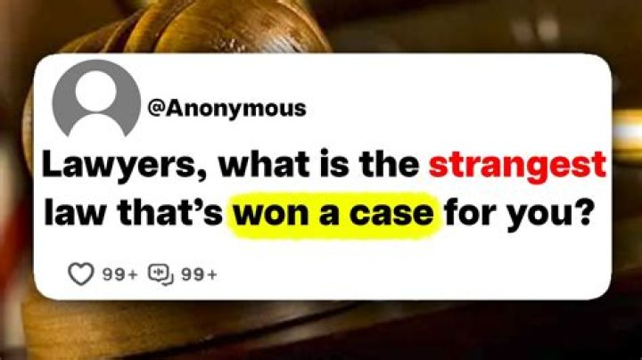 What is the strangest law in history?