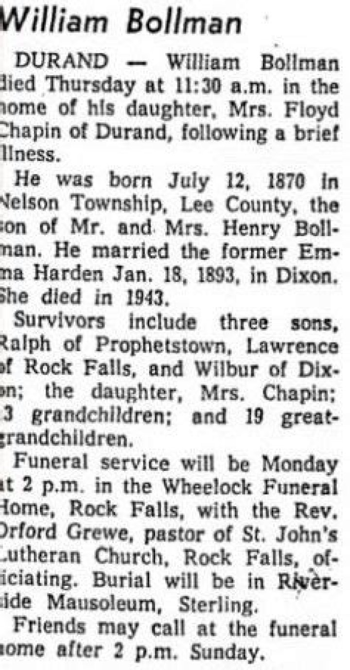 William Bollman Obituary September 3, 2023 Danville, IN