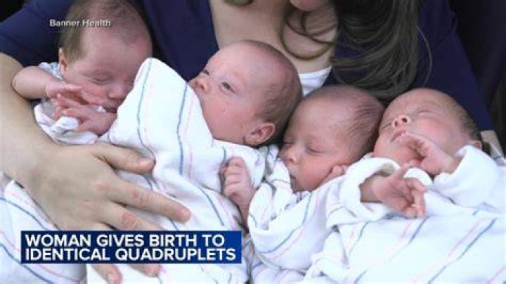 Woman welcomes quadruplets after 9 years.