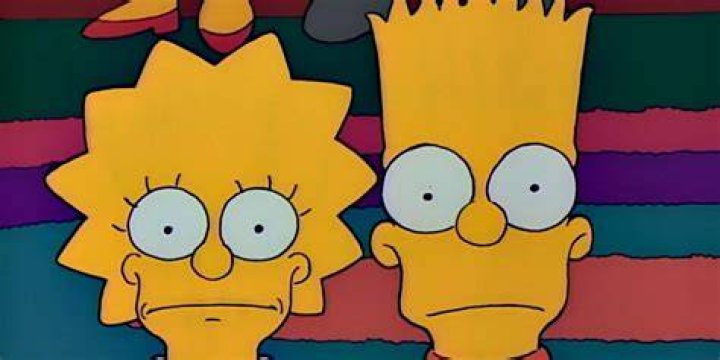 Young Bart and Lisa in a flashback in The Simpsons
